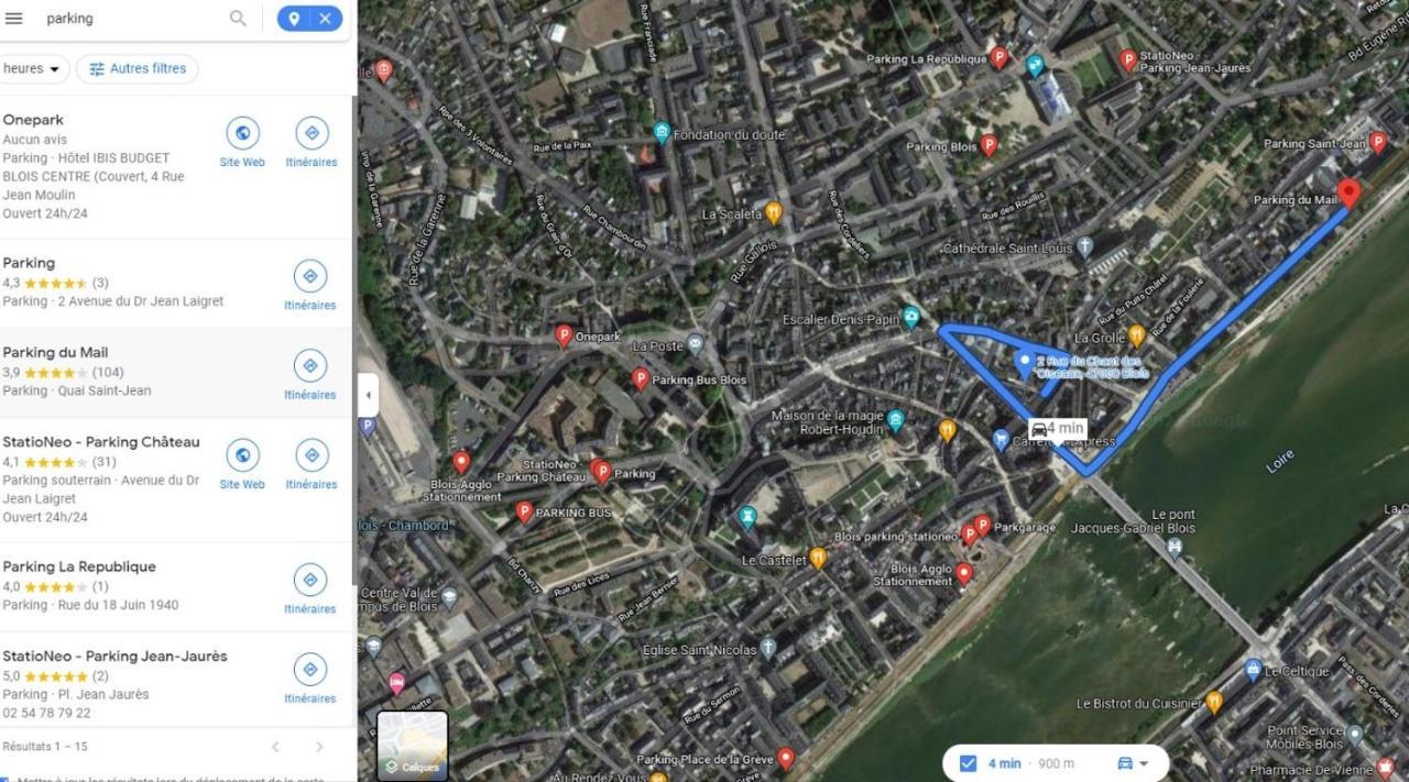 Appart Cosy Hypercentre Blois 5Mn Chateau Parking Voiture Velos Kültér fotó
